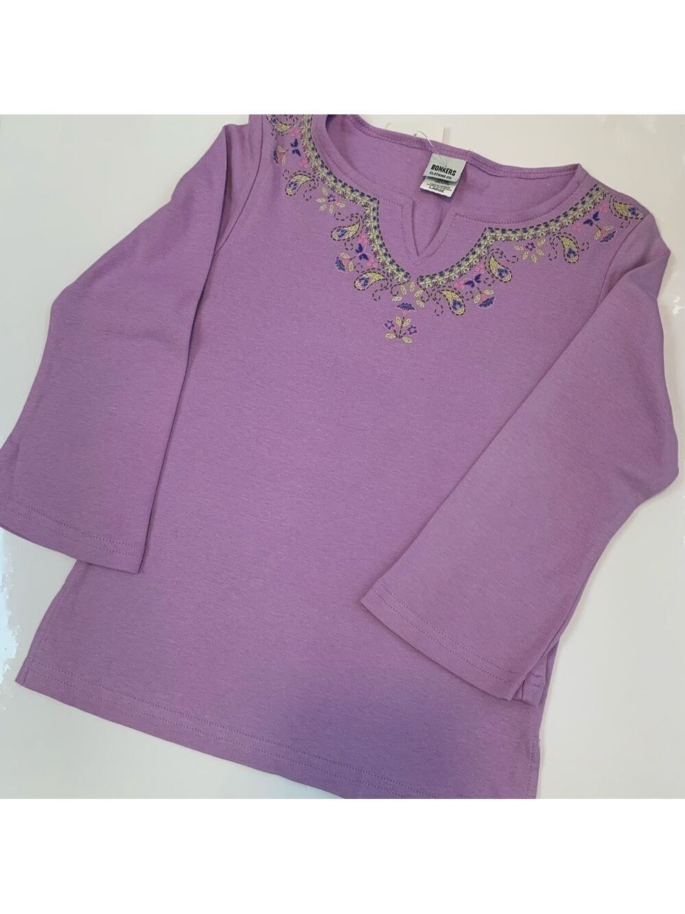 BONKERS Lavender Bell Sleeve Girls Top 3/4 Sleeve